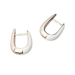 Pavoi 14k Gold Plated Sterling Silver Posts Enamel Huggie Hoop Earrings NEW